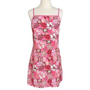 Vintage Y2K Deadstock Mossimo mini dress babydoll preppy retro pink floral XL